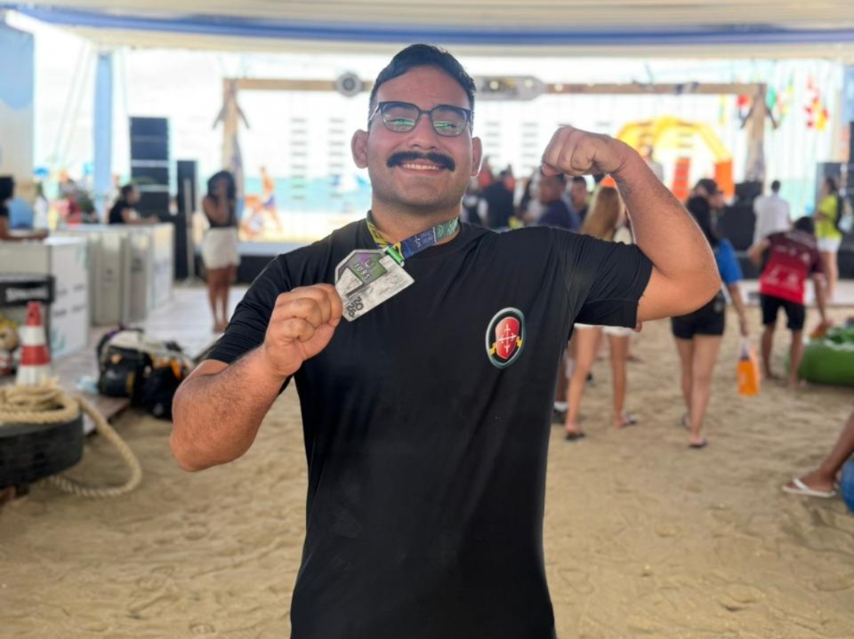 Amazonense Eduardo Trovão conquista vice-campeonato no beach wrestling do JUBs Praia 2026