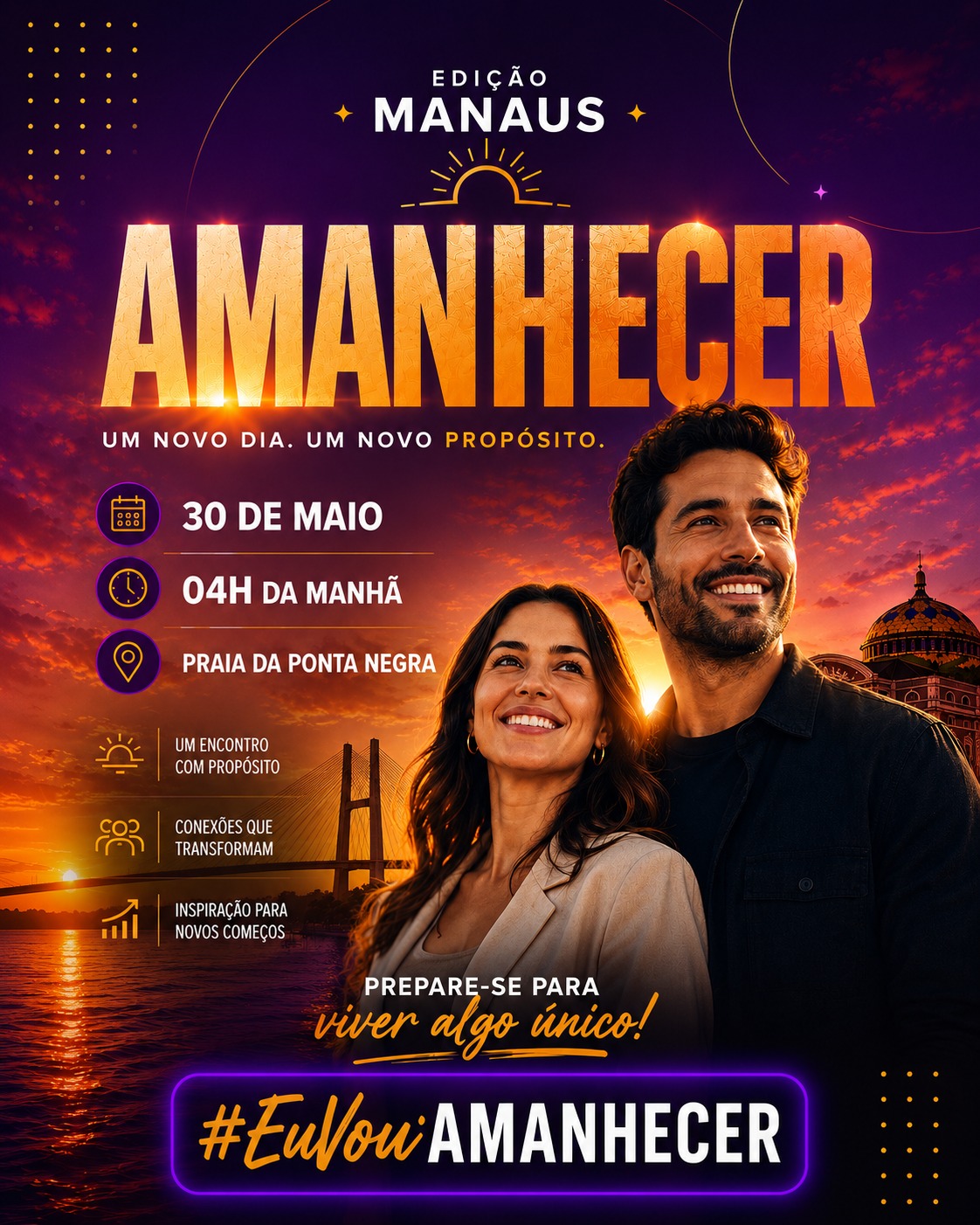 Amanhecer Manaus: evento cristão reúne milhares na Ponta Negra