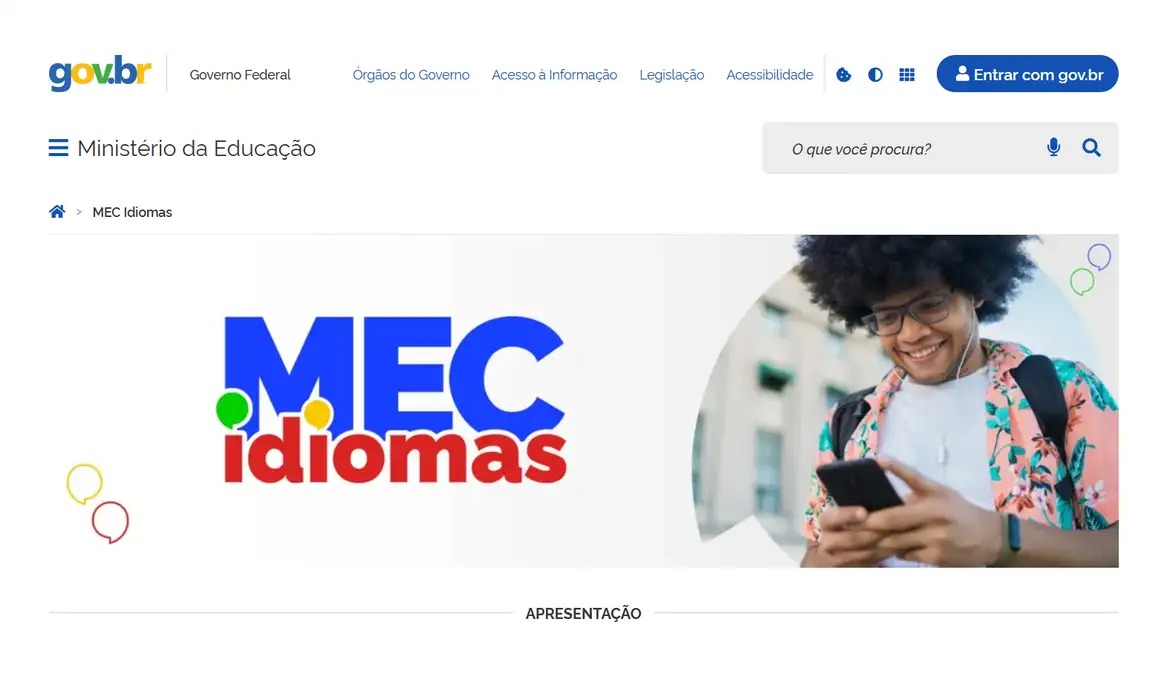 MEC Idiomas: plataforma gratuita para aprender inglês e espanhol