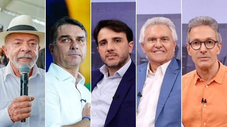 Lula, Flávio Bolsonaro, Caiado e Zema iniciam campanha