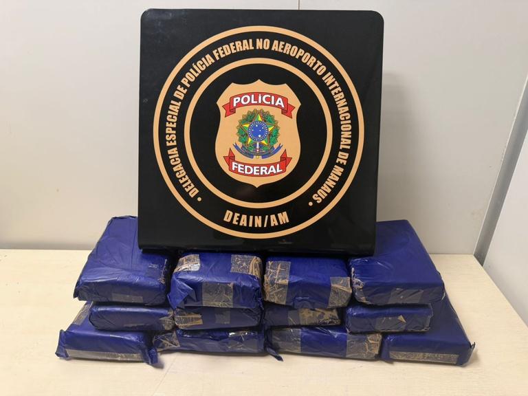 PF apreende 12 kg de skunk no Aeroporto de Manaus